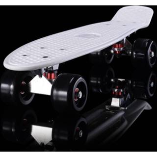 👉 Skateboard zwart wit Shining Fish Plate scooter single Tilt vier wiel met 72mm (zwart wit) 8226889970049