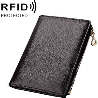 👉 Portemonnee vrouwen 1005 antimagnetische Rfidmultifunctionele Litchi textuur grote capaciteit paspoort hand met kaartsleuven (koffie) 8006404924784