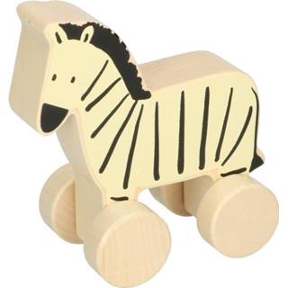 👉 Zebra op wielen, hout, 12m+