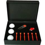 👉 Golfbal rood 11 in 1 6 golf tees + Divot tool 3 golfballen gift box set (rood) 8006404943211