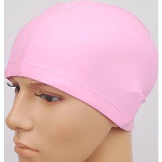 👉 Roze PU Volwassen waterdichte coating rekbare zwemmen GLB houden lang haar droog oor bescherming (roze) 8006405018666