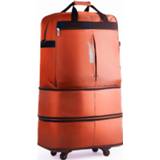 👉 Spinner oranje 91L intrekbaar koffer opvouwbare Unisex afsluitbaar reizen Rolling trolley kleding tas (oranje) 8006405348954
