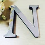 Spiegel acryl 2 PC'S Home Decoratie creatieve persoonlijkheid Engelse letters 3D DIY muur stickers (N) 8226890091733