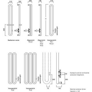👉 Design radiatoren x l wit Instamat Tubone V designradiator verticaal 200 21 cm (H L) dubbele buis