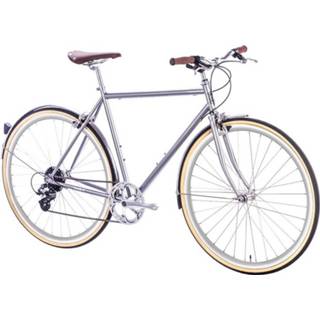 👉 Stads fiets zilver 6KU Odyssey 8-Versnellingen Stadsfiets - Brandford Silver