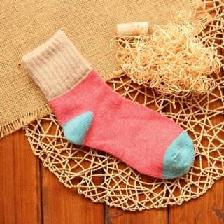 👉 Wollen sokken grijze vrouwen 5 paren winter Vintage konijn dikker warme vrouwelijke mode patchwork retro thermische katoenen grootte: gratis grootte (licht sokken) 8226890034907