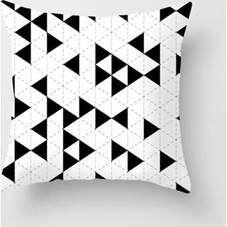 Kussenslop zwart wit polyester 2 PC'S zwart-wit eenvoudige en moderne geometrische abstracte decoratieve kussenslopen gooien kussensloop (20) 8226890228306