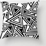 👉 Kussenslop zwart wit polyester 2 PC'S zwart-wit eenvoudige en moderne geometrische abstracte decoratieve kussenslopen gooien kussensloop (16) 8226890149809