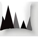 👉 Kussenslop zwart wit polyester 2 PC'S zwart-wit eenvoudige en moderne geometrische abstracte decoratieve kussenslopen gooien kussensloop (10) 8226890067264