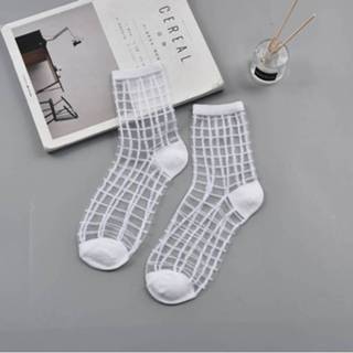 👉 Sokken transparante witte fiber 10 paren sexy kant mesh stretch (vierkante naakt sokken) 6922334867507