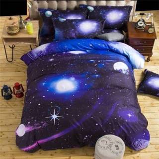 👉 Beddengoed linnen sets universe Outer Space thema bed 3D Galaxy Dekbedovertrek grootte: 200x230 (4 stuks) (xk007) 8226890058545