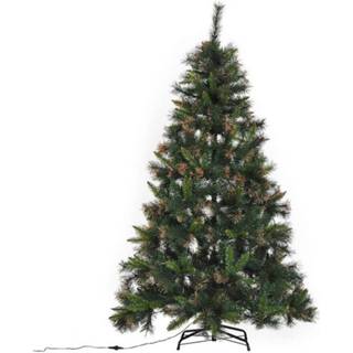 👉 Kerstboom active HOMCOM 180 cm Dennenboom 200 LEDs 616 takken 4250871260485