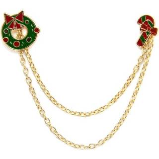 Kerst Mode Vrouwen Emaille Kransen Snoepketting Broche