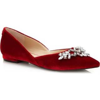 👉 Ballerina's fluweel rood vrouwen Shoein BallerinaS In