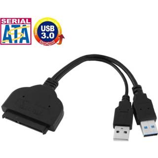 👉 Active computer USB 3.0 naar SATA 22-pins 2,5-inch HDD-adapter met USB-voedingskabel, lengte: 20 cm 6922844538768