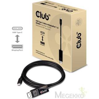 👉 CLUB3D cac-1557 USB C Displayport 1.4 Zwart