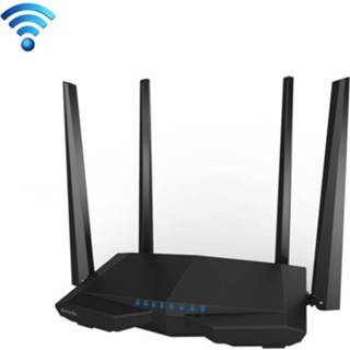 👉 Router zwart Tenda AC6 AC1200 draadloze Smart Dual-Band 5GHz 867Mbps + 2.4GHz 300Mbps WiFi met 4x 5dBi Externe Antennes (zwart) 6922524723699