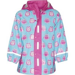 👉 Regenjas blauw roze polyester 104 meisjes Playshoes uilen blauw/roze maat 4010952462173