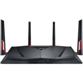 👉 Draadloze router rood zwart ASUS RT-AC88U Dual-band (2.4 GHz / 5 GHz) Gigabit Ethernet 3G 4G Zwart, 4712900030372