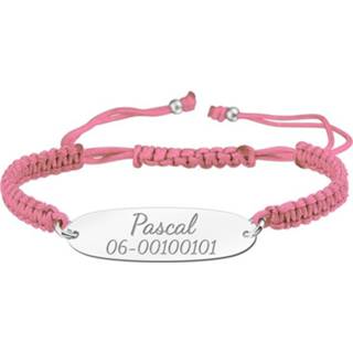 👉 Active roze Koordarmband met Naam/Nummer