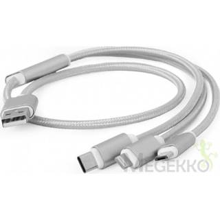 👉 Zilver Gembird CC-USB2-AM31-1M-S USB-kabel 2.0 Micro-USB A USB C 8716309100601