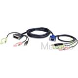 👉 Aten 2L-7DX2U kabeladapter/verloopstukje HDB-15 Male, USB A, Mini Stereo Jack DVI-I (Single Link), U 4719264645051