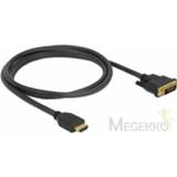 👉 Kabel adapter zwart DeLOCK 85653 video 1,5 m HDMI Type A (Standard) DVI 4043619856534