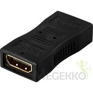 👉 Zwart Deltaco HDMI-12 kabeladapter/verloopstukje HDMI 19-pin 7340004639770