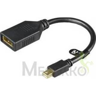 👉 Kabel adapter zwart Deltaco MDP-DP1 video 0,2 m DisplayPort Mini 7340004679707