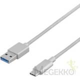 👉 Deltaco USBC-1257 USB-kabel 1 m USB A Zilver