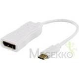 👉 Kabel adapter wit Deltaco USBC-DP1 video 0,1 m DisplayPort 7333048013378