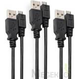 👉 Zwart Digitus AK-870900-010-S USB-kabel 1 m USB A Micro-USB B 4016032455356