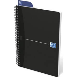 👉 Zwart Oxford OFFICE Essentials spiraalblok smart black, 180 bladzijden, ft A5, geruit 5 mm 3020120029832