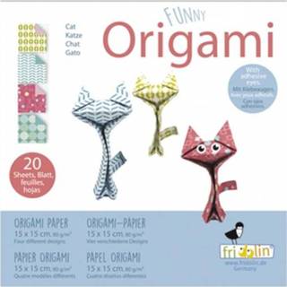 👉 Multicolor papier junior Fridolin origami Katjes vouwen 15 x cm 20 stuks 4031172113126