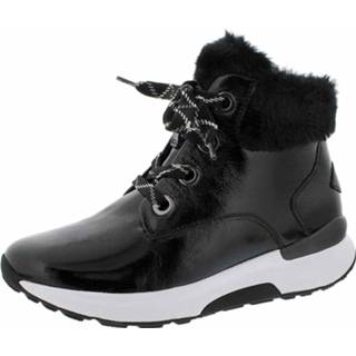 👉 Veterlaars buitenmateriaa leer vrouwen zwart Veterlaarsjes