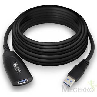 👉 Zwart mannen vrouwen Eminent EM1530 USB-kabel 5 m USB A Mannelijk Vrouwelijk 8716065363081