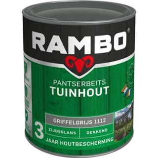 👉 Rambo Pantserbeits Tuinhout Zijdeglans Dekkend - 750 ml Griffelgrijs