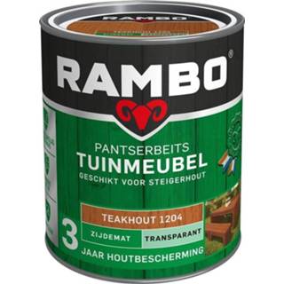 👉 Transparant teakhout Rambo Pantserbeits Tuinmeubel Zijdemat - 750 ml