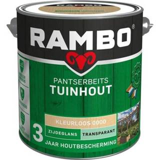 Transparant Rambo Pantserbeits Tuinhout Zijdeglans - 2,5 liter Blank