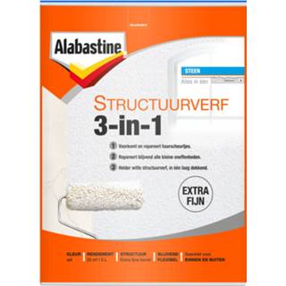 👉 Structuurverf wit Alabastine 3-in-1 - 5 liter