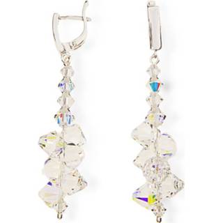 👉 Oorbel kristal zilver active Bicone Oorbellen van met Gekleurde Swarovski Kristallen