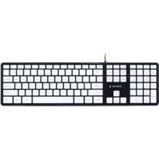 👉 Toetsenbord zwart Gembird Keyboard KB-MCH-02-BKW (membrane; USB 2.0; (US); black color) 8716309101547