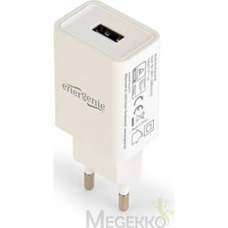 👉 Smartphone wit Gembird Charger mains for ENERGENIE EG-UC2A-03-W (USB; white color) 8716309103510