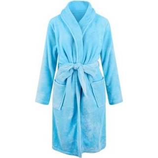 👉 Badjas licht blauw Flanel Fleece unisex Relax Company