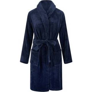 👉 Badjas marine blauw fleece unisex Relax Company