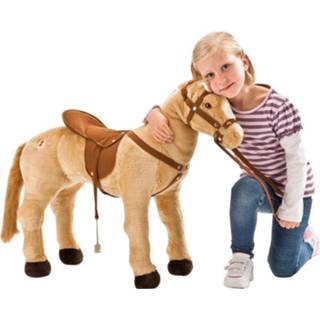 👉 Happy People Palomino paard met geluid bruin 81x50 cm