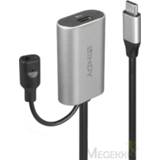 👉 Zwart mannen vrouwen Lindy 43271 USB-kabel 5 m USB C Mannelijk Vrouwelijk 4002888432719