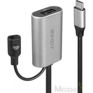 👉 Zilver mannen vrouwen Lindy 43270 USB-kabel 5 m USB C A Mannelijk Vrouwelijk 4002888432702