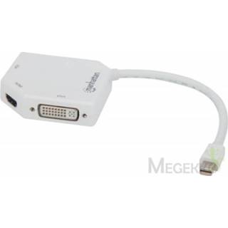 👉 Kabel adapter wit mannen Manhattan 207362 video Mini DisplayPort VGA + HDMI DVI 766623207362