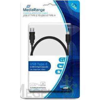 👉 Zwart MediaRange MRCS160 USB-kabel 1,2 m USB A C 4260459612919